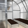 Bac de culture en acier galvanisé pour serre de jardin en polycarbonate AtmoSerre