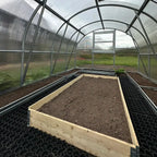 Bac de culture en bois pour serre de jardin en polycarbonate AtmoSerre