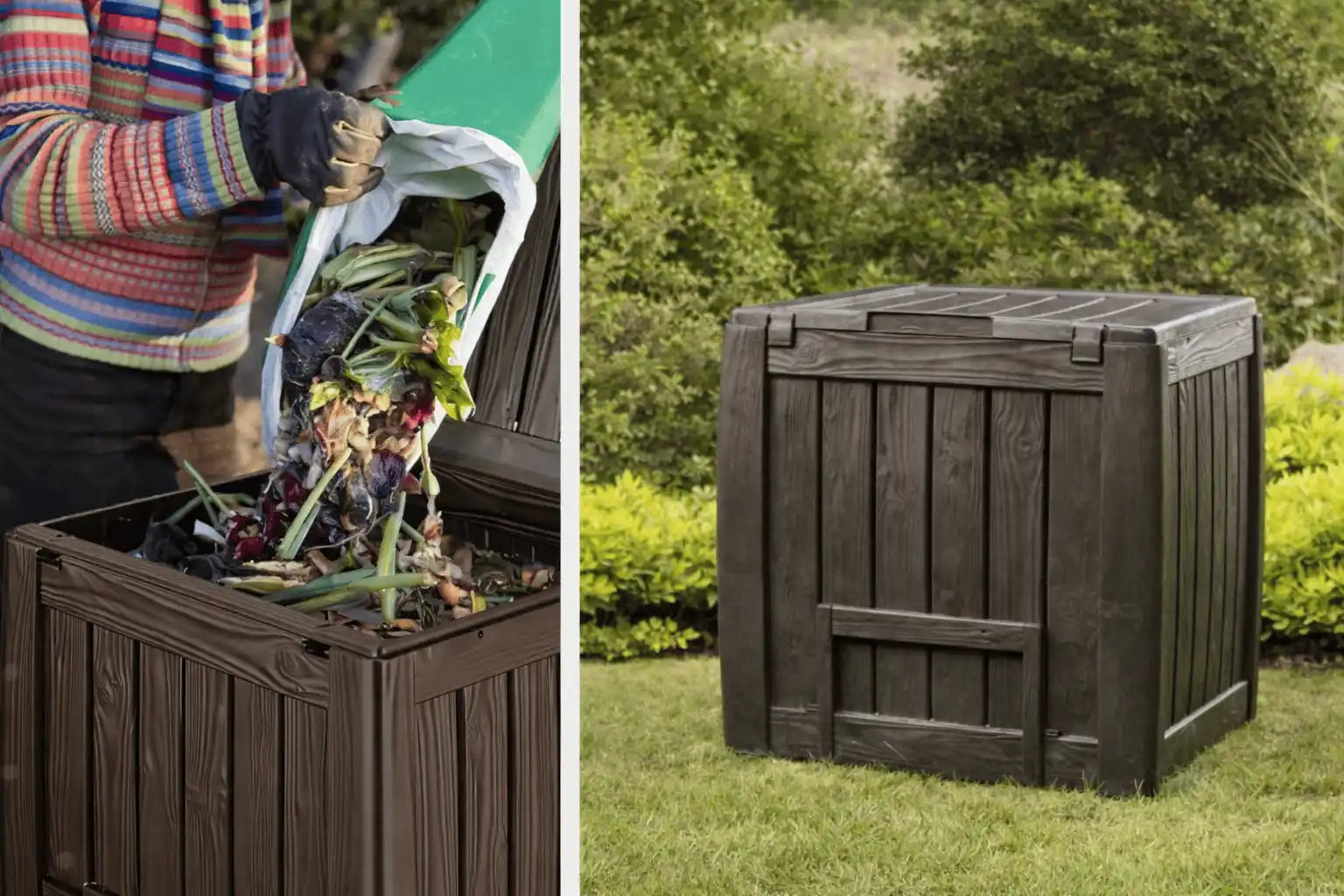 Composteur de jardin robuste et pratique 340 litres AtmoSerre