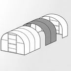 Extension pour serre de jardin en polycarbonate de 2 mètres AtmoSerre
