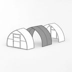 Extension pour serre de jardin en polycarbonate de 2 mètres AtmoSerre