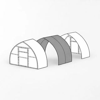 Extension pour serre de jardin en polycarbonate de 2 mètres AtmoSerre