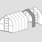 Extension pour serre de jardin en polycarbonate de 2 mètres AtmoSerre