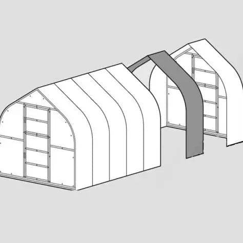 Extension pour serre de jardin en polycarbonate de 2 mètres AtmoSerre