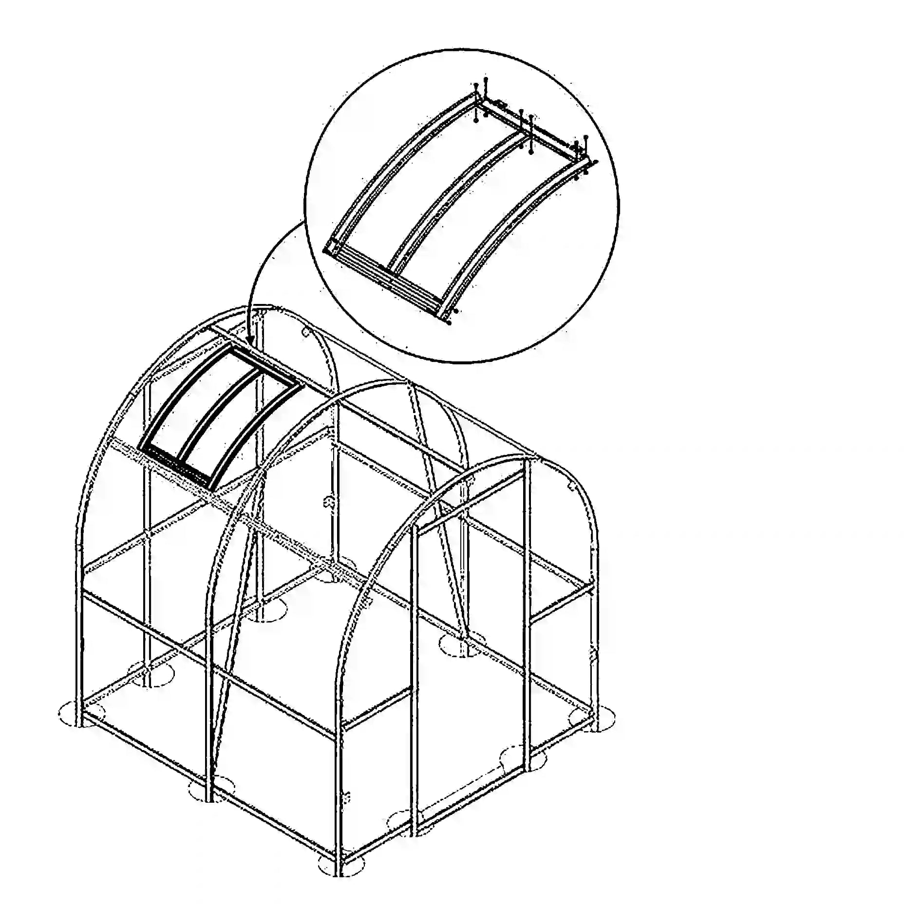 Fenêtre de toit pour serre de jardin en polycarbonate AtmoSerre