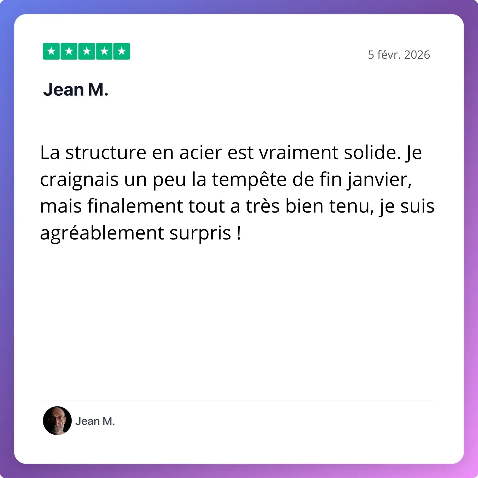 Serre de jardin avec Structure en acier solide