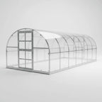 serre tunnel polycarbonate 6mm vue extérieure sur fond blanc