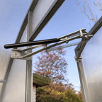Système d’ouverture automatique pour portes et fenêtres de serre de jardin en polycarbonate AtmoSerre