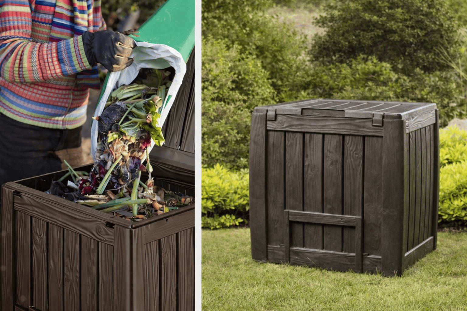 Composteur de jardin robuste et pratique 340 litres