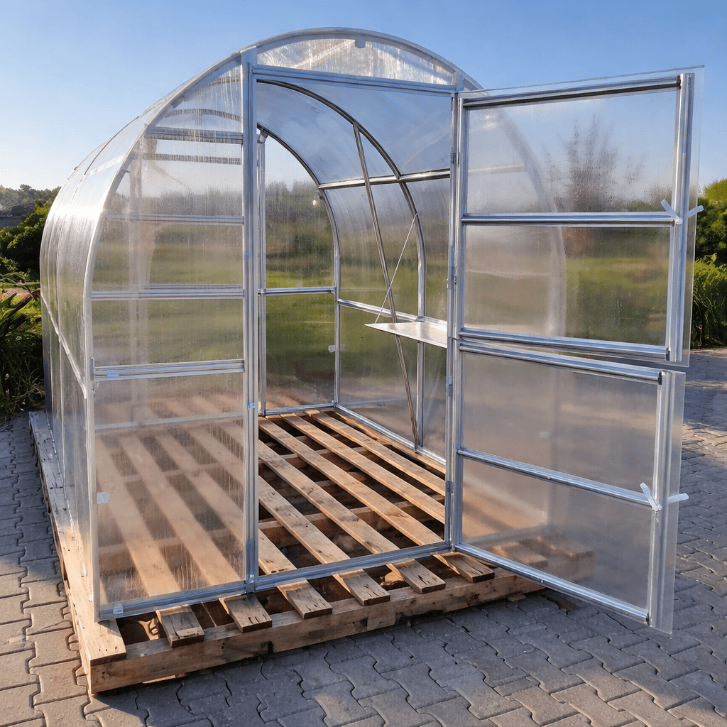 Serre de jardin polycarbonate compacte