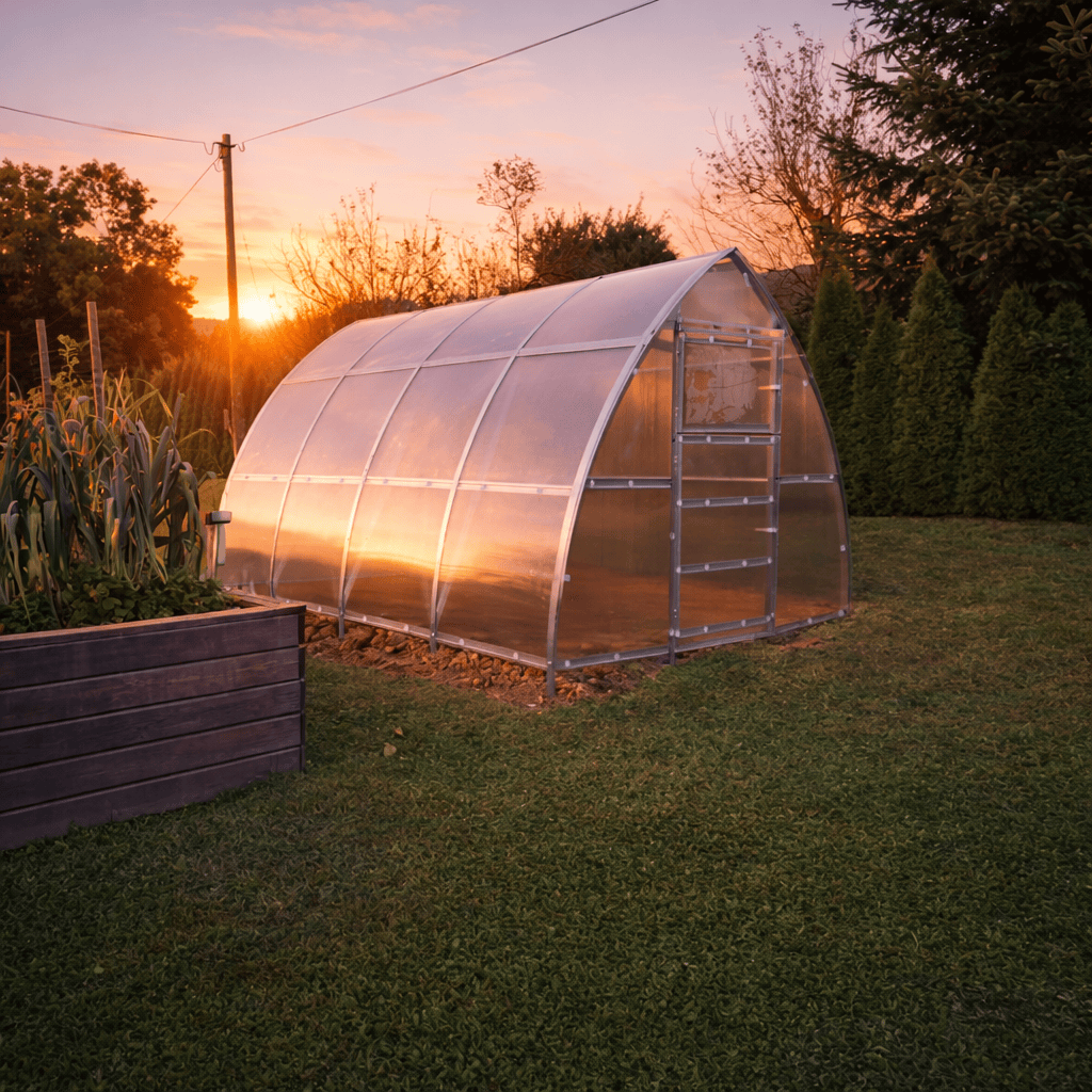 serre de jardin polycarbonate toit ogive La Flèche 12m² AtmoSerre